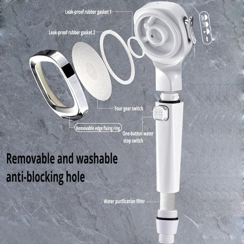 Adjustable Three-Mode Shower Head