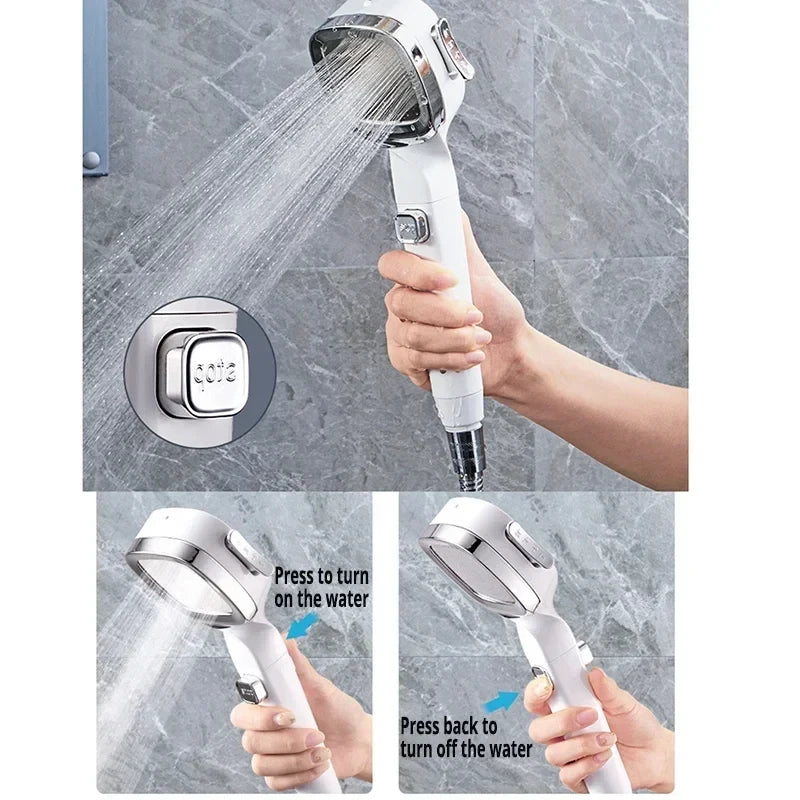 Adjustable Three-Mode Shower Head